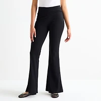Juicy By Couture Womens Mid Rise 29 1/2" Flare Juniors Full Length Leggings