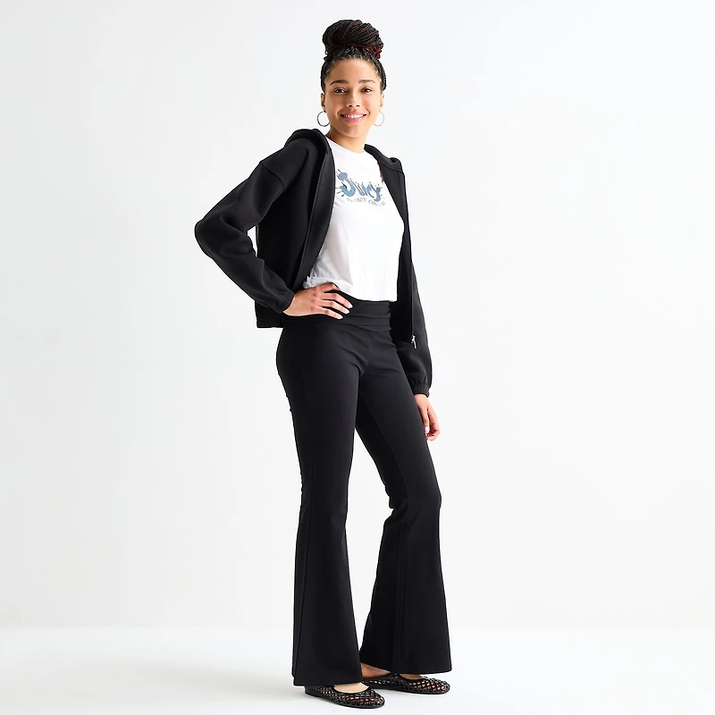 Juicy By Couture Womens Mid Rise 29 1/2" Flare Juniors Full Length Leggings