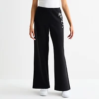 Juicy By Juicy Couture Womens Juniors Flare Mid Rise Fleece Sweatpant