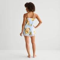 Ambrielle Womens Satin V-Neck Sleeveless 2-pc. Cami Pajama Set