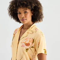 Ambrielle Womens V-Neck Short Sleeve 2-pc. Pajama Set
