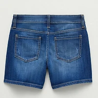 Thereabouts Little & Big Kid Girls Adaptive Adjustable Waist Easy-on + Easy-off Denim Short