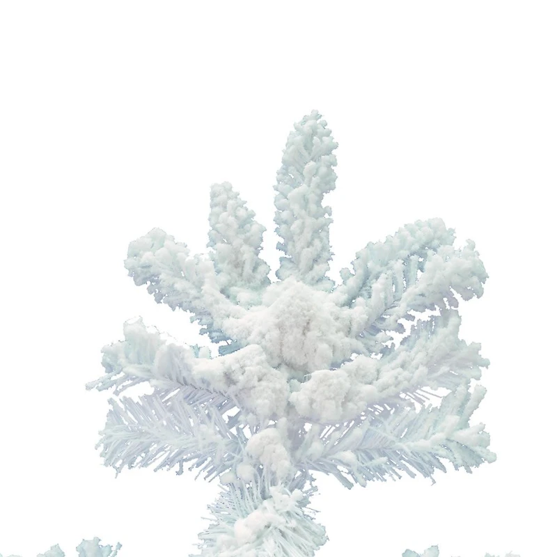 6.5' Prelit Flocked White Spruce Christmas Tree