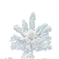 6.5' Prelit Flocked White Spruce Christmas Tree
