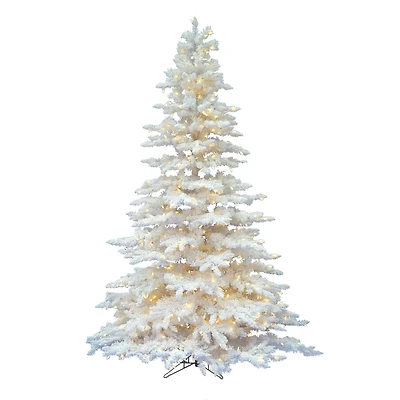 Vickerman 4 1/2 Foot Pre-Lit Flocked Christmas Tree