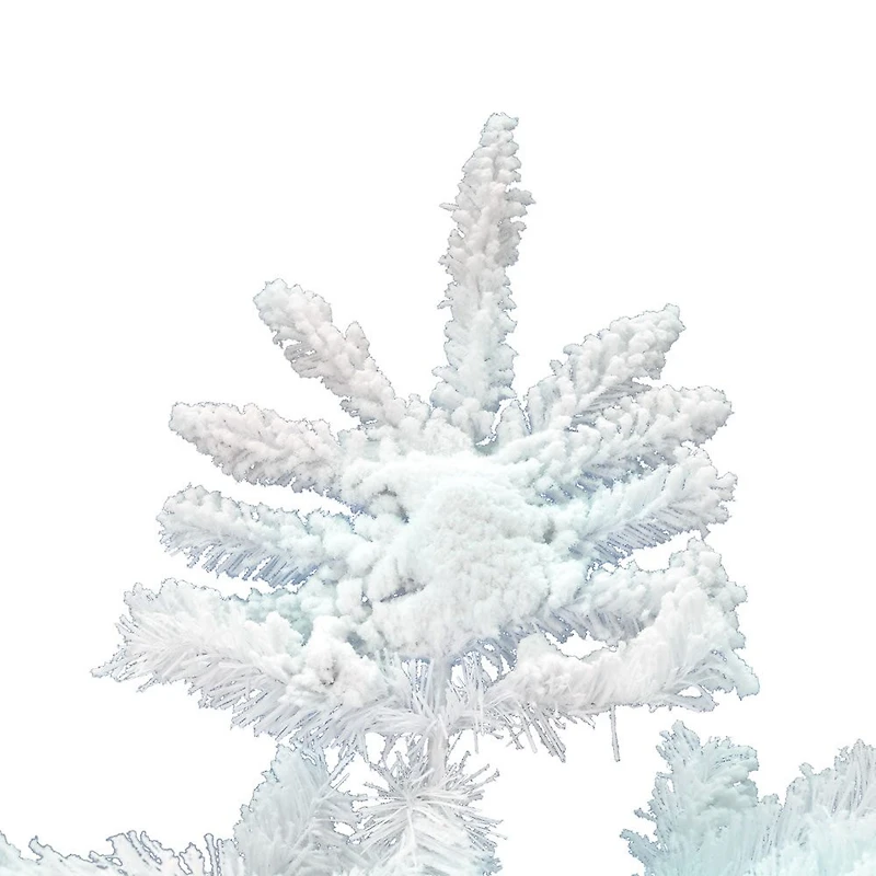 Vickerman 6 1/2 Foot Pre-Lit Flocked Christmas Tree