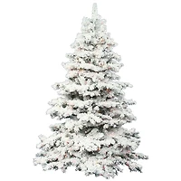 Vickerman 1/2 Foot Pre-Lit Flocked Christmas Tree