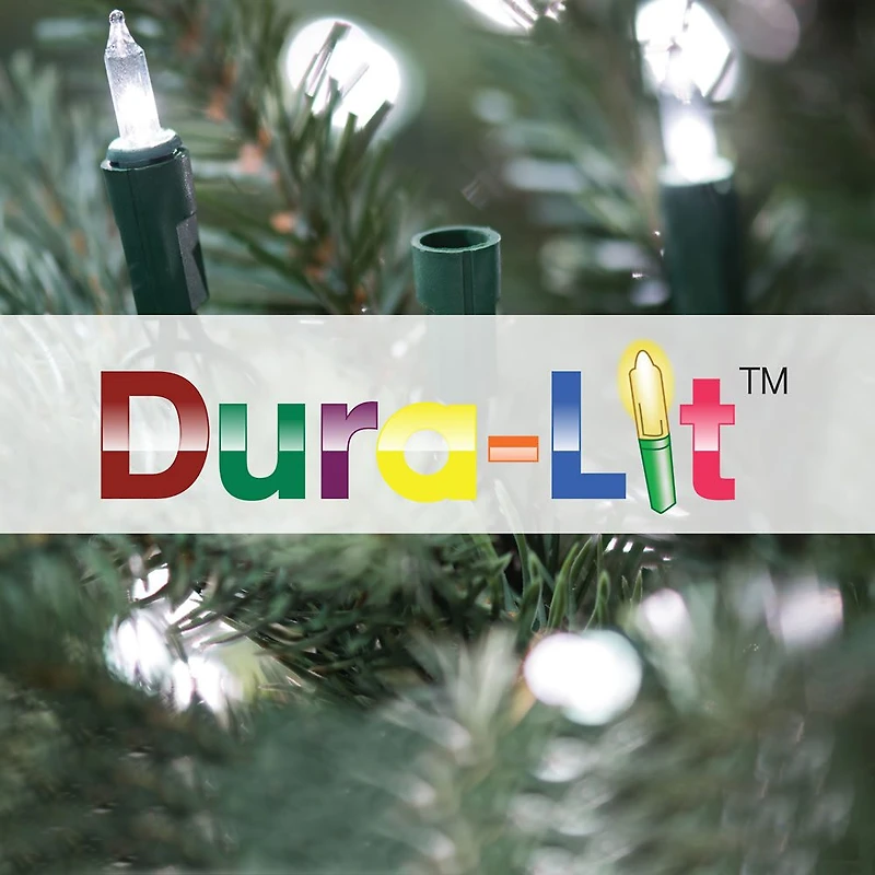 Vickerman 1/2 Foot Pre-Lit Flocked Christmas Tree