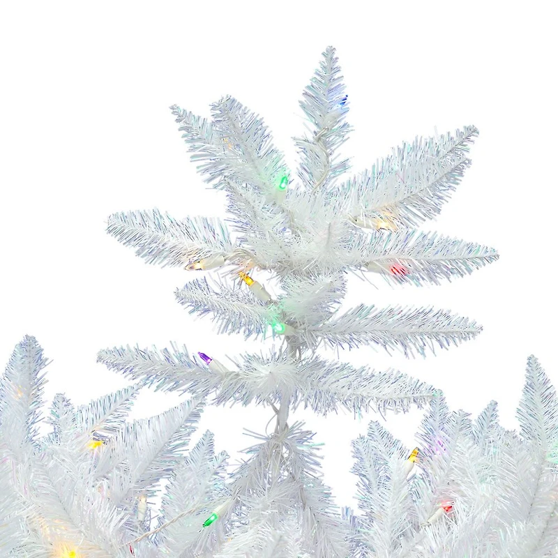7.5' Prelit Sparkle White Spruce Artificial Christmas Tree