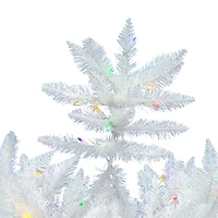 7.5' Prelit Sparkle White Spruce Artificial Christmas Tree