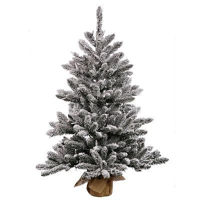 Vickerman Flocked Anoka Pine Artificial ChristmasTree with Warm White LED Lights
