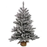 Vickerman Flocked Anoka Pine Artificial ChristmasTree with Warm White LED Lights