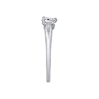 DiamonArt® Womens 3/8 CT. T.W. White Cubic Zirconia Sterling Silver Heart Promise Ring