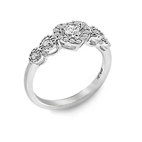 DiamonArt® Womens 1 1/2 CT. T.W. White Cubic Zirconia Sterling Silver Heart Promise Ring