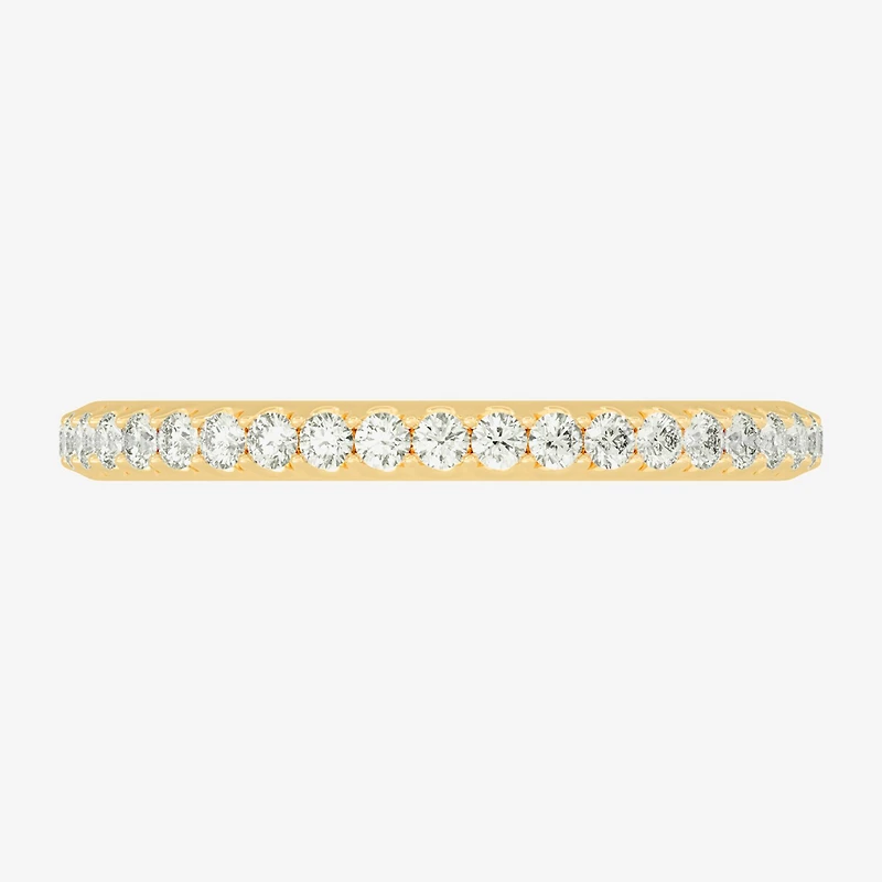 Womens 2MM 1/2 CT. T.W. Natural White Diamond 14K Gold Eternity Wedding Band