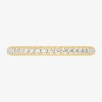 Womens 2MM 1/2 CT. T.W. Natural White Diamond 14K Gold Eternity Wedding Band