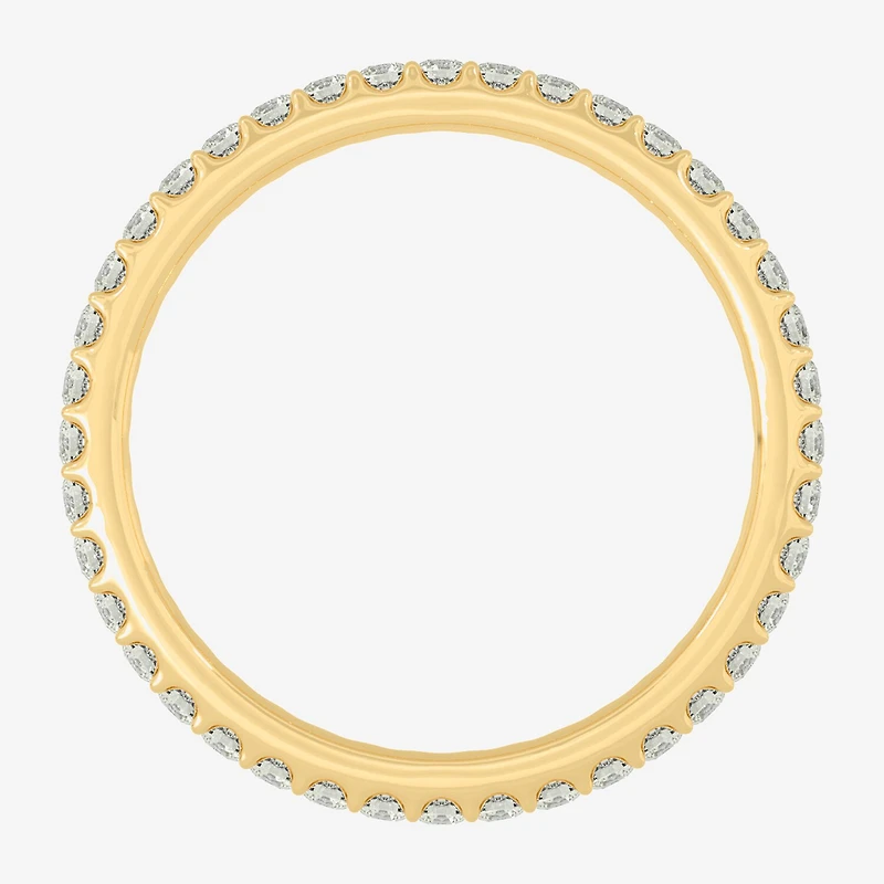 Womens 2MM 1/2 CT. T.W. Natural White Diamond 14K Gold Eternity Wedding Band