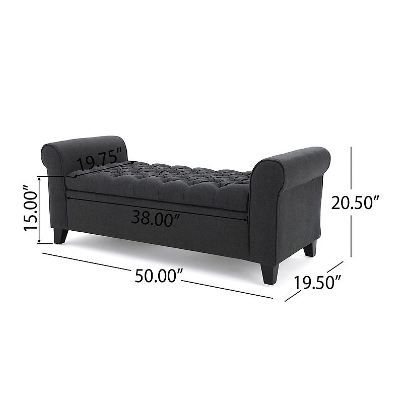 Keiko Upholstered Tufted Bench