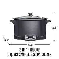 Weston 2-IN-1 Indoor Smoker and Slow Cooker
