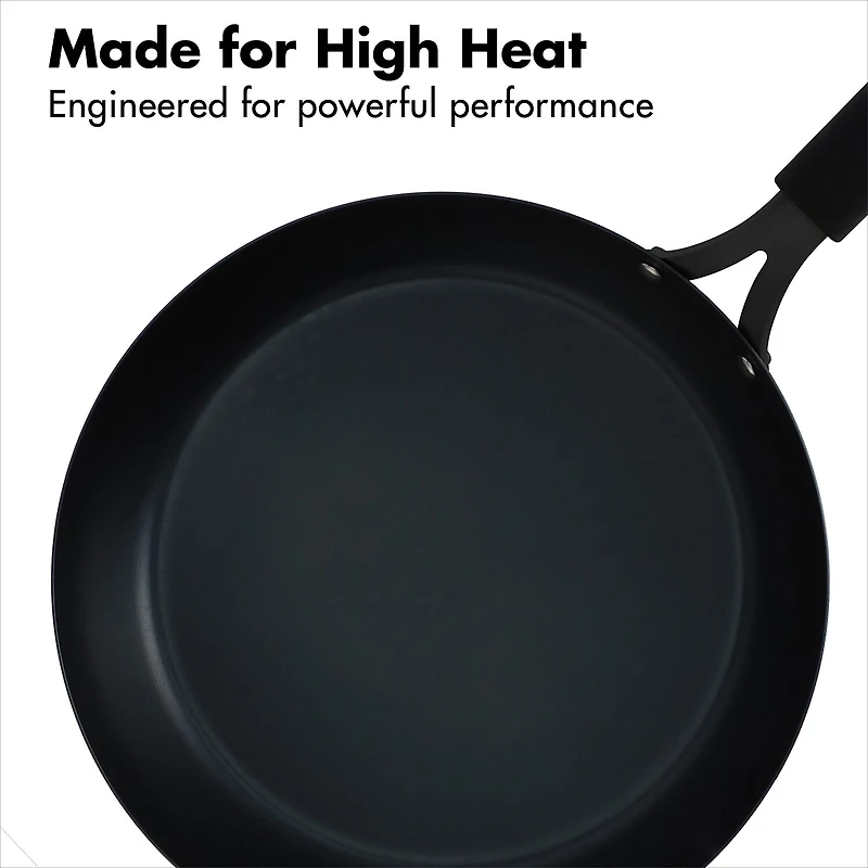 OXO Black Steel 12" Frying Pan with Silicone Sleeve