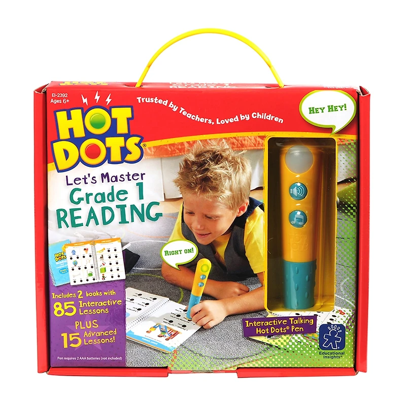 Educational Insights Hot Dotsãƒâ‚® Jr. Let'S Master Grade 1 Reading Set With Hot Dots Pen
