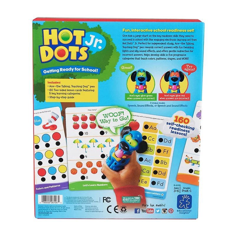 Educational Insights Hot Dotsãƒâ‚® Jr. Getting Ready For School! Set With Ace Pen