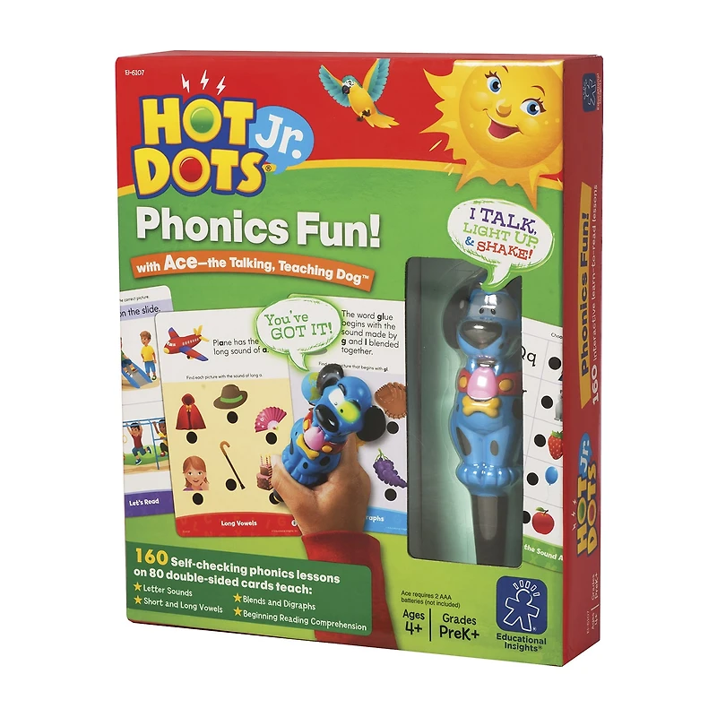 Educational Insights Hot Dotsãƒâ‚® Jr. Phonics Fun! Set With Ace Pen