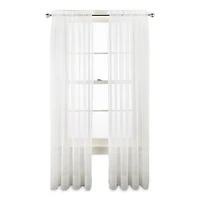 Liz Claiborne Lisette Rod Pocket Sheer Single Curtain Panel