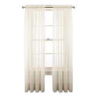 Liz Claiborne Lisette Rod Pocket Sheer Single Curtain Panel
