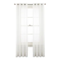 Liz Claiborne Lisette Grommet Top Sheer Single Curtain Panel