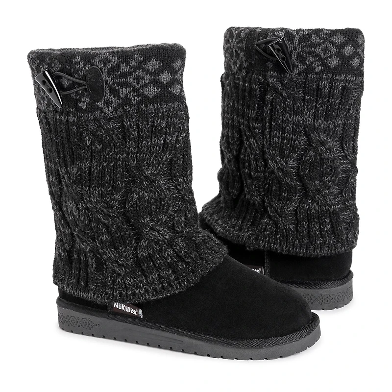 Muk Luks Womens Cheryl Flat Heel Winter Boots
