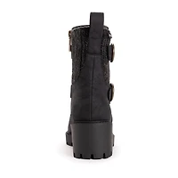 Muk Luks Womens Fainley Faith Block Heel Dress Boots