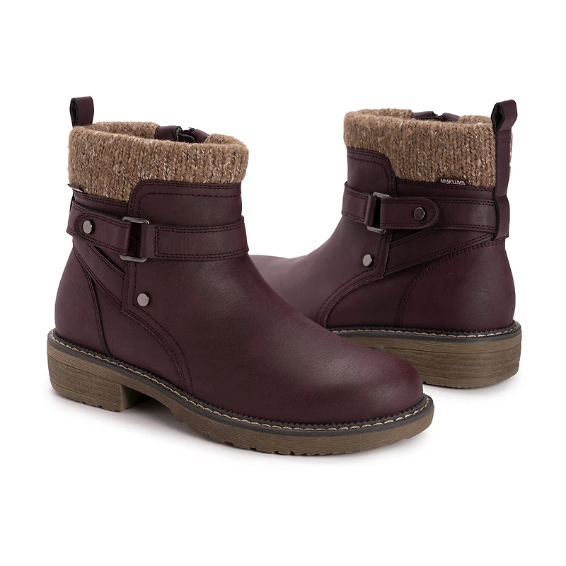 Muk Luks Womens Garland Gina Stacked Heel Dress Boots