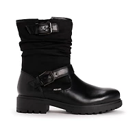 Muk Luks Womens Scarlett Sabrina Block Heel Combat Boots