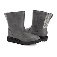 Muk Luks Womens Slope Natalie Flat Heel Dress Boots