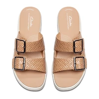 Clarks Womens Drift Buckle Slide Sandals