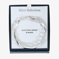 Womens 3-pc. Pure Silver Over Brass Bracelet Set
