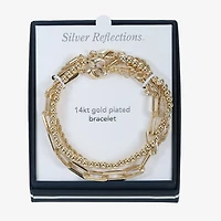 Womens 3-pc. 14K Gold Over Brass Bracelet Set