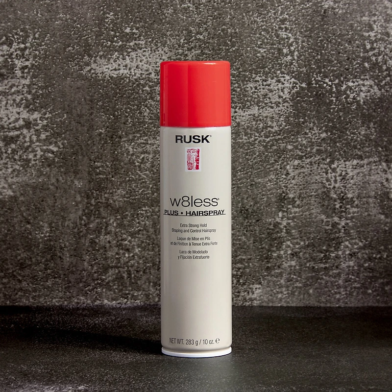Rusk W8less Plus Extra Strong Lvoc Hair Spray 10 oz.
