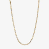 Womens 14K Gold 18 Inch Bead Chain Necklace