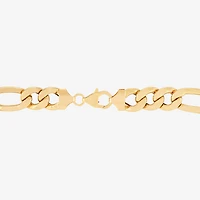 Made in Italy Mens 10K Gold 9 Inch Hollow Figaro Id Bracelet