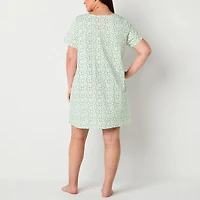 Adonna Womens Plus Short Sleeve Nightgown