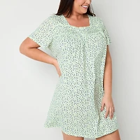 Adonna Womens Plus Short Sleeve Nightgown