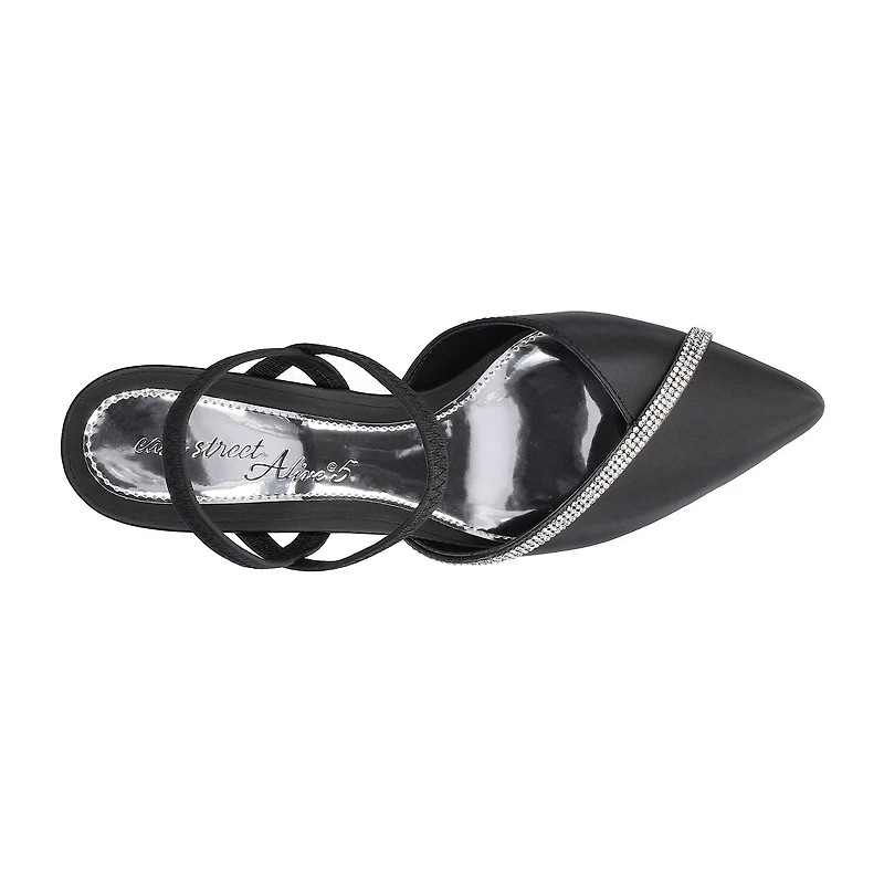 Easy Street Unna Womens Pointed Closed Toe Kitten Heel Pumps