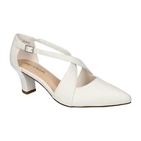 Easy Street Elegance Womens Round Stiletto Heel Pumps