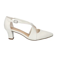 Easy Street Elegance Womens Round Stiletto Heel Pumps