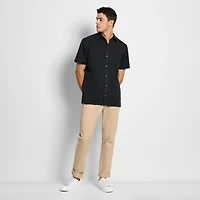 Van Heusen Weekend Mens Short Sleeve Moisture Wicking Camp Shirt