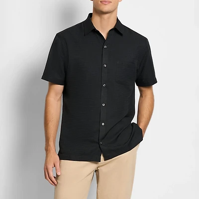 Van Heusen Weekend Mens Short Sleeve Moisture Wicking Camp Shirt