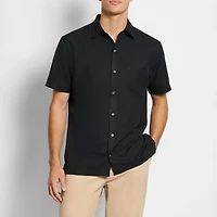 Van Heusen Weekend Mens Short Sleeve Moisture Wicking Camp Shirt
