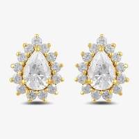 1/2 CT. T.W. Lab Grown White Diamond 10K Gold 7.8mm Pear Stud Earrings